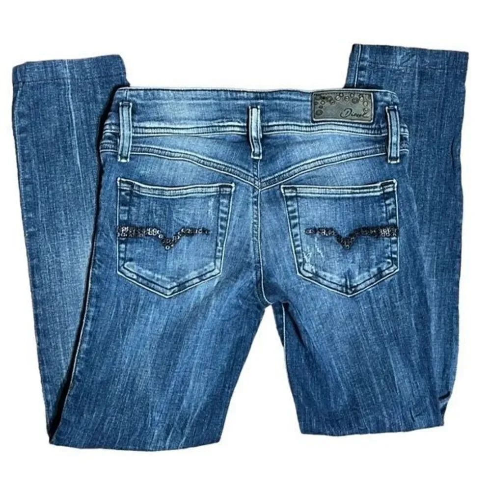 Diesel Industry Distressed Slim Tapered Matic Ankle Jeans Size 26